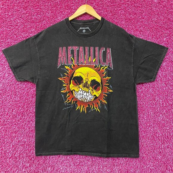 Metallica Skull Sun Heavy Metal Band T-Shirt Large - Picture 1 of 4